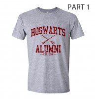 Part 1 Hogwarts Alumni Heather Grey Men T Shirt size to 2XL tee